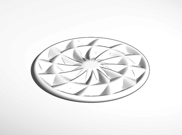 coaster fat pinwheel flat bottom in White Natural Versatile Plastic