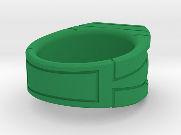 Size 10 Green Lantern Ring in Green Processed Versatile Plastic