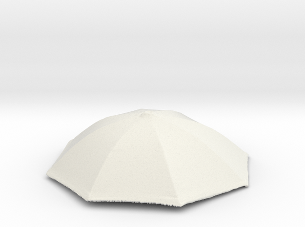 1/18 Realistic Umbrella Top for Auto Diorama in White Natural Versatile Plastic