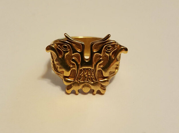 Kaiju Ring, Pacific Rim   size 8 in Polished Brass