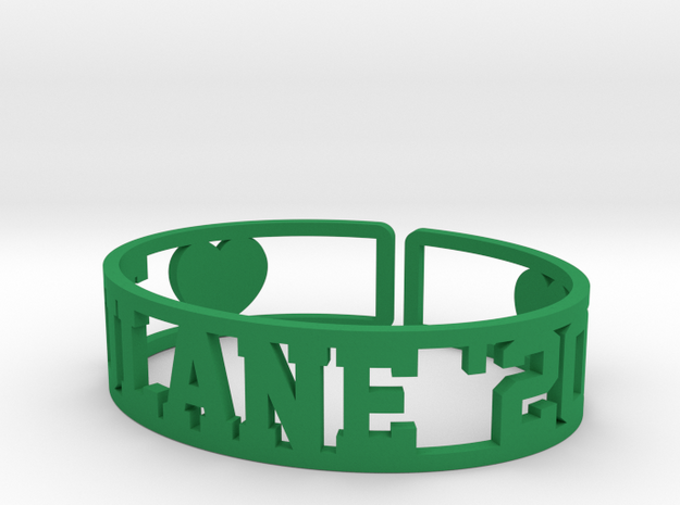 Tulane '20 Cuff in Green Processed Versatile Plastic