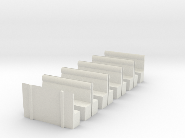 LCDR/SECR All 3rd - Seating in White Natural Versatile Plastic