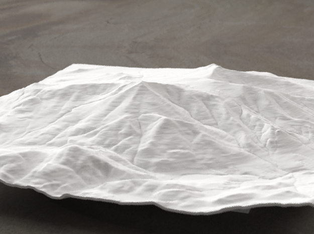 8'' Whiteface Mtn. Terrain Model, New York, USA in White Natural Versatile Plastic