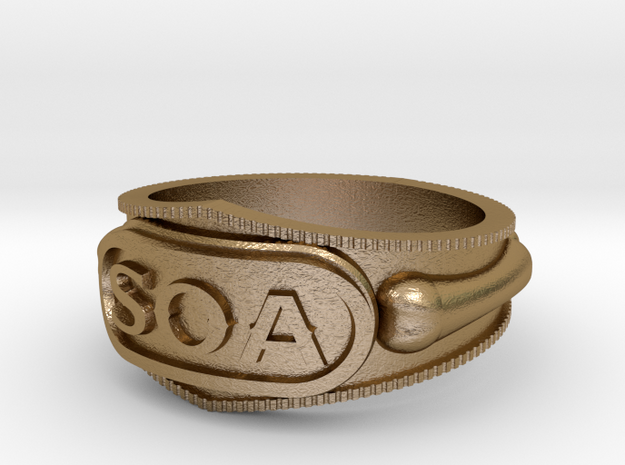 Sons of Anarchy ring in Polished Gold Steel