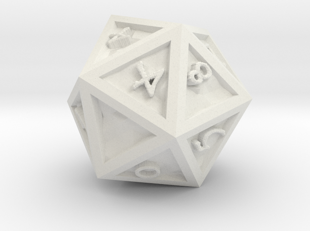 D 20 Dragonclaws in White Natural Versatile Plastic