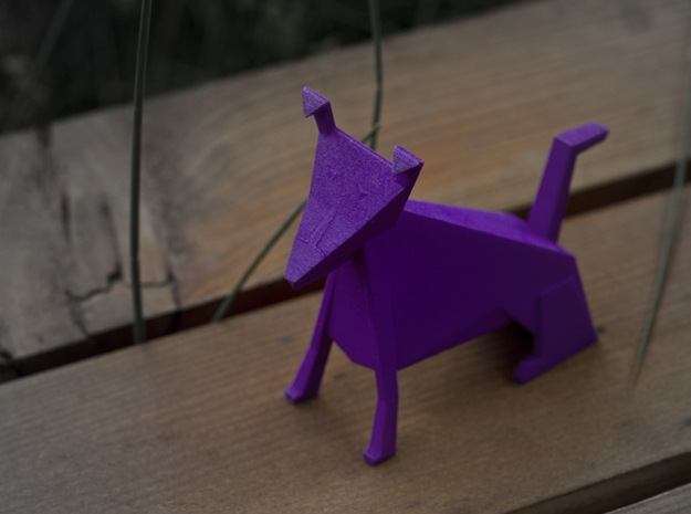 Folded Sculpture Dogs, Shetland Sheepdogs in Full Color Sandstone
