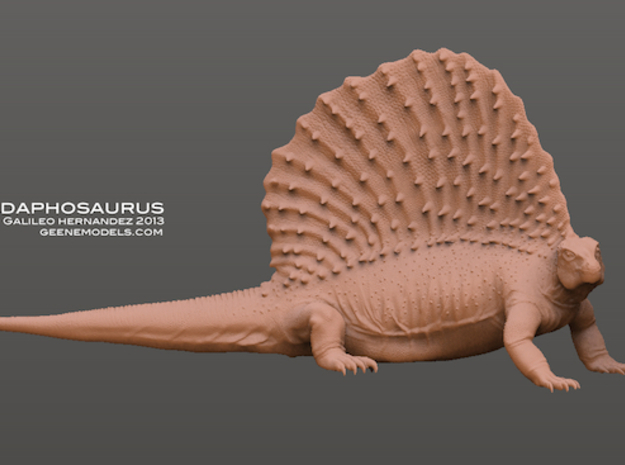 Edaphosaurus 1:35 scale  in White Natural Versatile Plastic