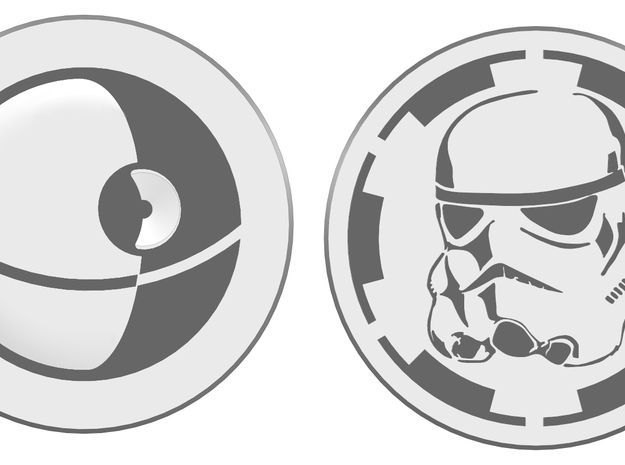 Trooper Challenge coin in Polished Nickel Steel