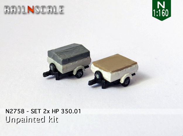 SET 2x HP 350.01 (N 1:160) in Tan Fine Detail Plastic