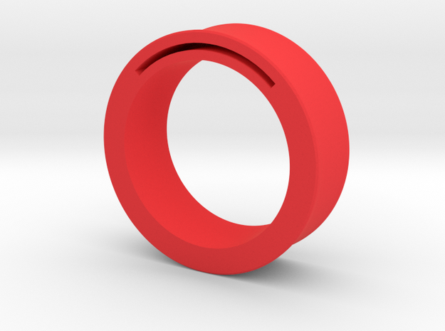 Simple Band-Nfc-Rfid Ring in Red Processed Versatile Plastic