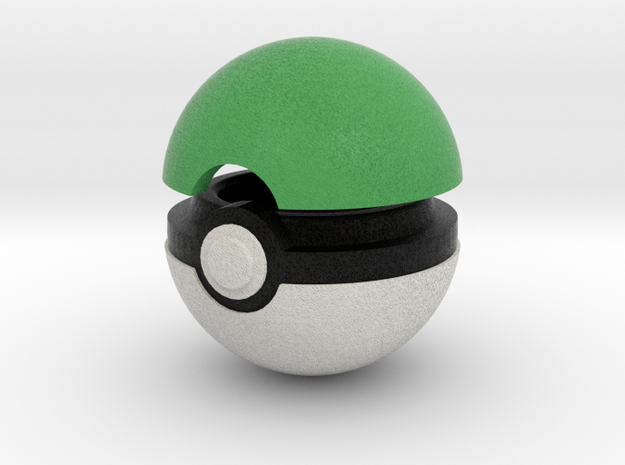 Pokeball (Green) in Full Color Sandstone