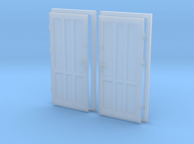 0 scale 1:43 doors ( 2pcs set)  in Smooth Fine Detail Plastic
