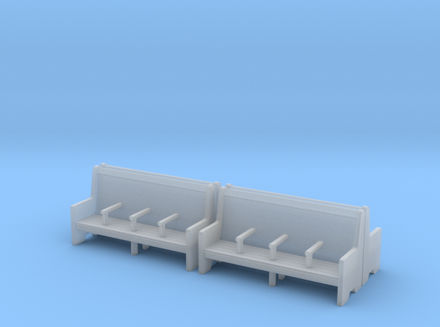 Bench type C - 00 ( 1:76 scale ) 4 Pcs set in Smooth Fine Detail Plastic