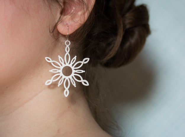 Sol Earrings in White Processed Versatile Plastic