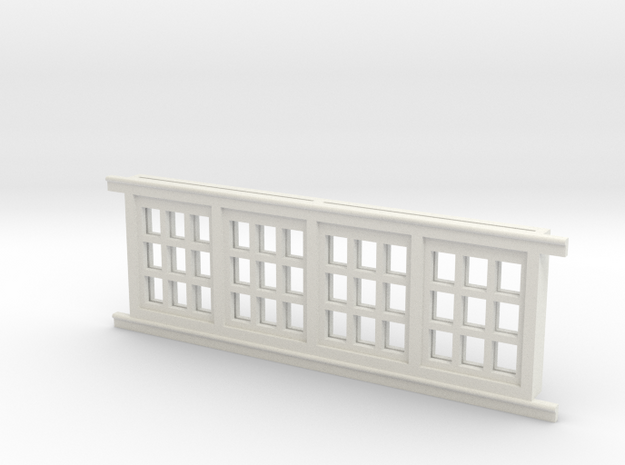 Red Barn Window Section 3x3 White in White Natural Versatile Plastic