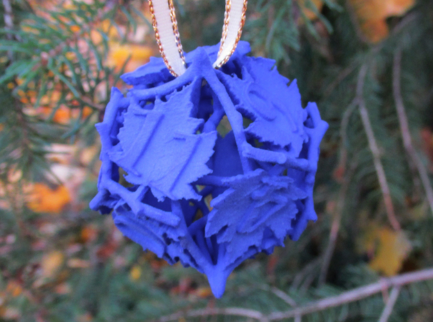Botanical d12 Ornament in Blue Processed Versatile Plastic