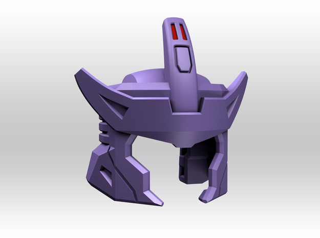 G1 Styled Helm for TR Galvatron in Purple Processed Versatile Plastic