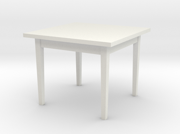 1:48 38x38x30 Table (not full size) in White Natural Versatile Plastic
