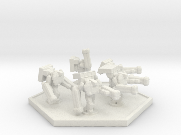 UWN Army Support Trooper (Hex) in White Natural Versatile Plastic