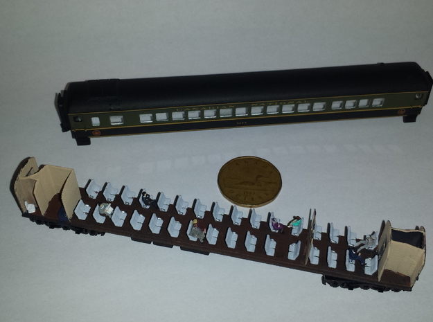 CNR PB-74-F Balloon Top Coach N Scale Assembly in Smoothest Fine Detail Plastic