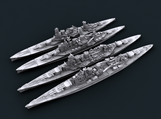 1/4800 WW2 Royal Navy Battlecruisers + Hood refit in Tan Fine Detail Plastic