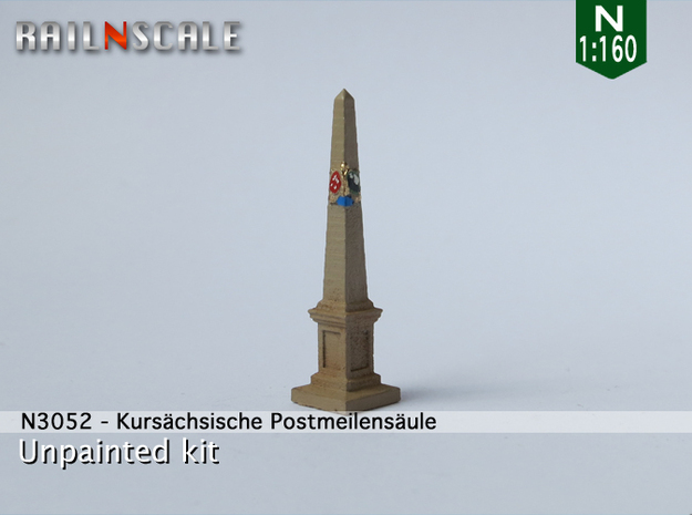 Kursächsische Postmeilensäule (N 1:160) in Tan Fine Detail Plastic