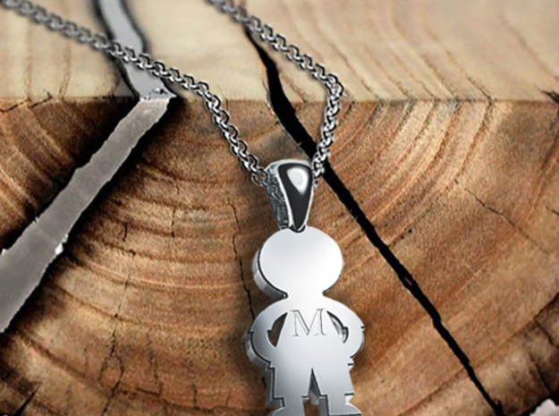 My Special Boy Pendant (Personalisation available) in Rhodium Plated Brass