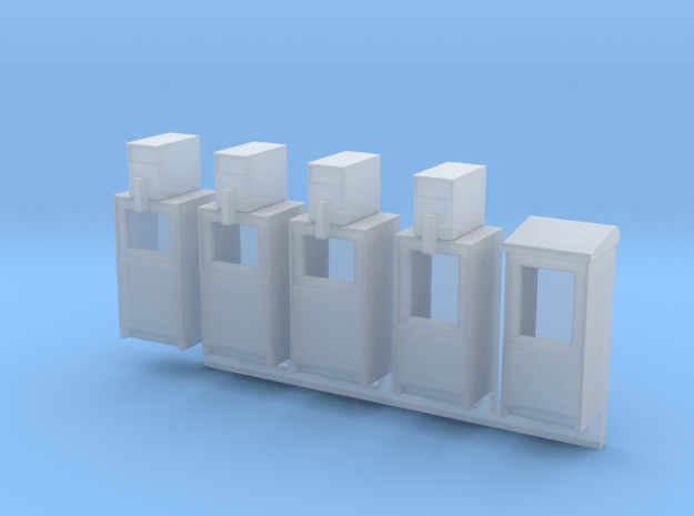 Newspaper Boxes in O scale in Smooth Fine Detail Plastic