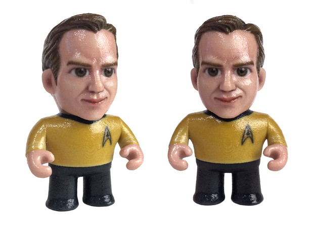 Kirk Star Trek Caricature in Glossy Full Color Sandstone