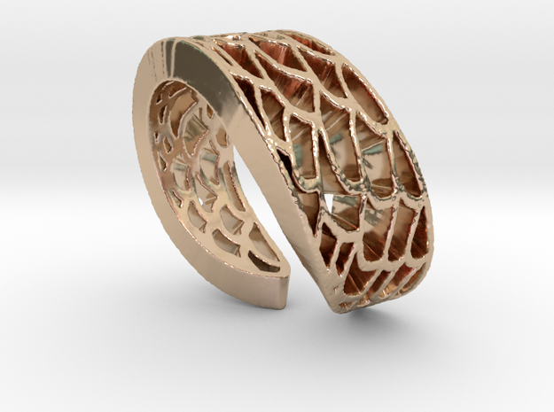 Mermaid Ring in 14k Rose Gold Plated Brass