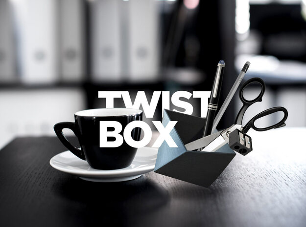 TwistBox in White Natural Versatile Plastic