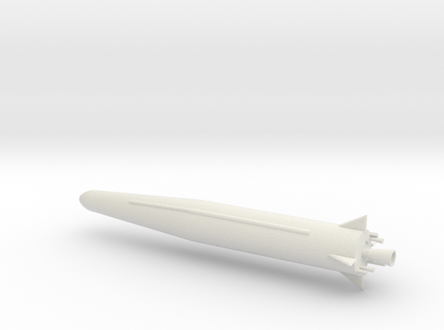 1/144 Scale Thor Missile in White Natural Versatile Plastic