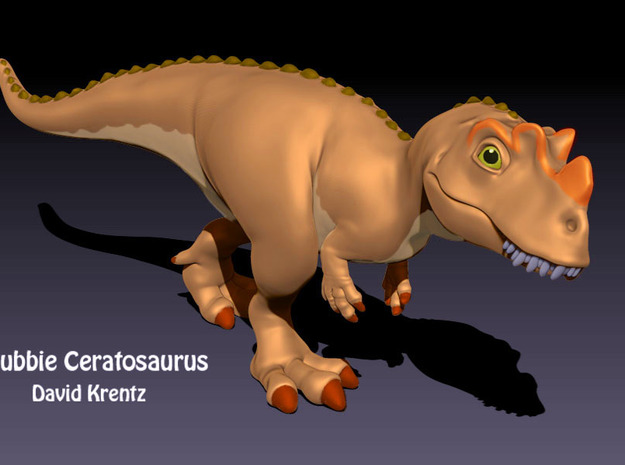 Ceratosaurus Chubbie Krentz in White Natural Versatile Plastic