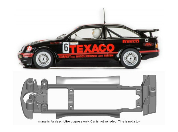 S15-ST4 Chassis for Scalextric Ford Sierra SSD/STD in Black Natural Versatile Plastic