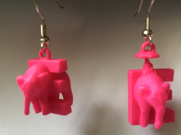 E Is For Elephants in Pink Processed Versatile Plastic