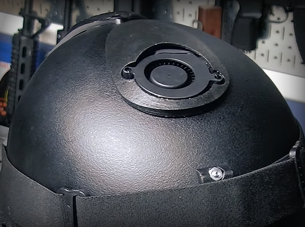 Cyclone Mike Helmet Fan Cover in Black Natural Versatile Plastic