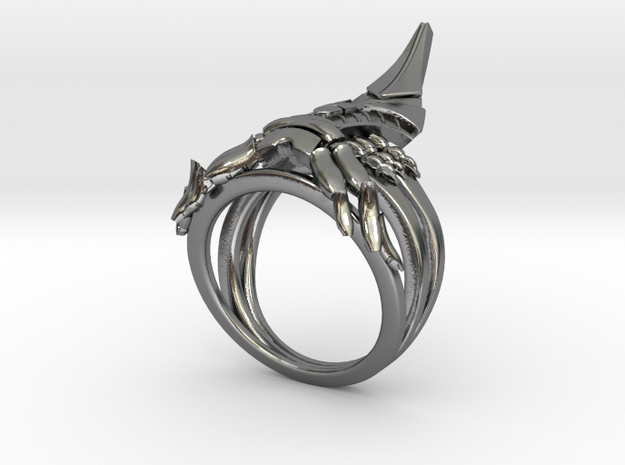 Reaper Ring in Polished Silver: 8 / 56.75