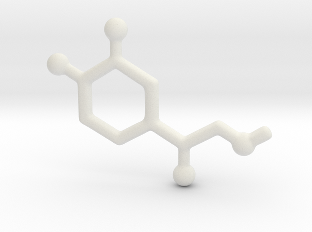 Molecules - Adrenaline in White Natural Versatile Plastic