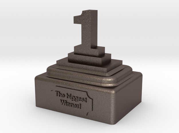 Trophy #1 in Polished Bronzed Silver Steel