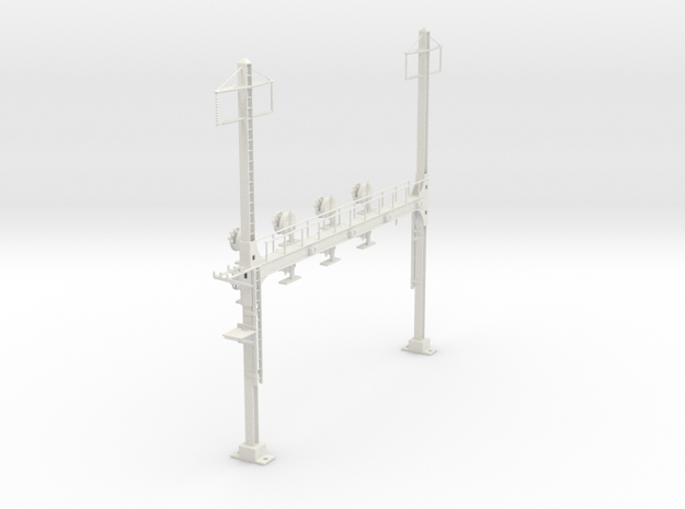 HO Scale PRR W-signal Beam 4 Track  W 2 PHASE R in White Natural Versatile Plastic