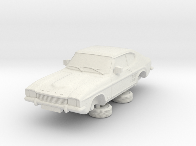 1-87 Ford Capri Mk1 Standard in White Natural Versatile Plastic