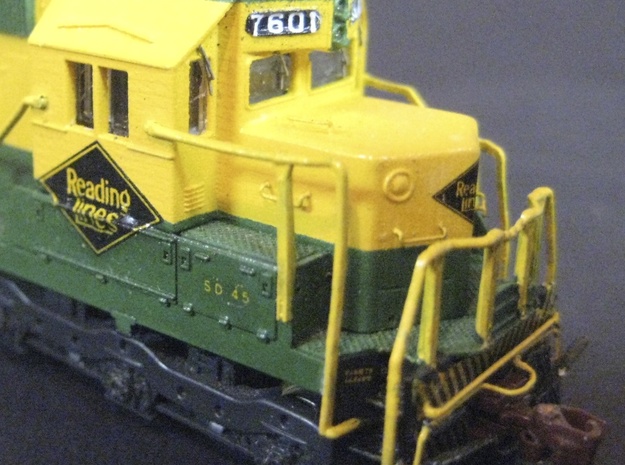 Reading N Scale SD45 Cab And Hood in Tan Fine Detail Plastic