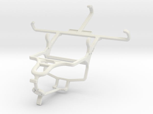 Controller mount for PS4 & Panasonic T45 in White Natural Versatile Plastic