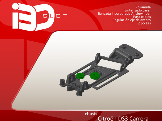 Chasis para Citroen DS3 carrera in White Natural Versatile Plastic