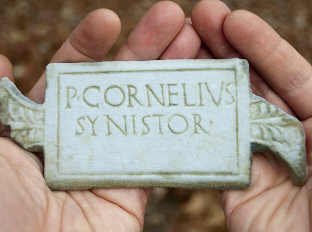 P. Cornelius / Synistor Inscription (6") in Full Color Sandstone