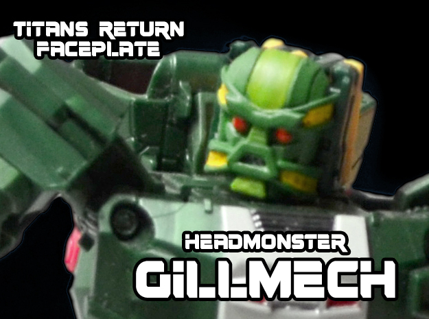 Headmonster Gillmech Face (Titans Return) in Smooth Fine Detail Plastic