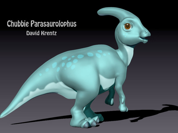 Parasaurolophus Chubbie Krentz in White Processed Versatile Plastic