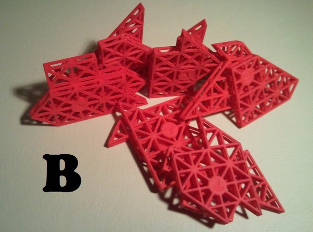 Ptarmigan Puzzle (Set B) in Red Processed Versatile Plastic