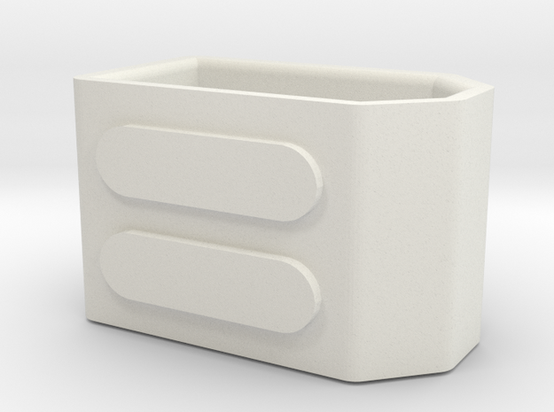 XT60 Battery cap with ribs in White Natural Versatile Plastic