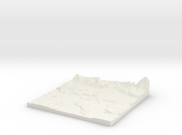 Relief Map of Havant, Hayling and Emsworth area. in White Natural Versatile Plastic